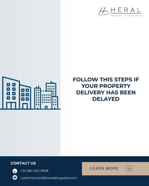 Follow this steps if your property delivery has been delayed. First at all, seek proper advice form trusted attorneys.
#heralabogadosyconsultores #playadelcarmenméxico #méxico #rivieramaya #tulum #abogados #attorneys #law #lawyer #fyp